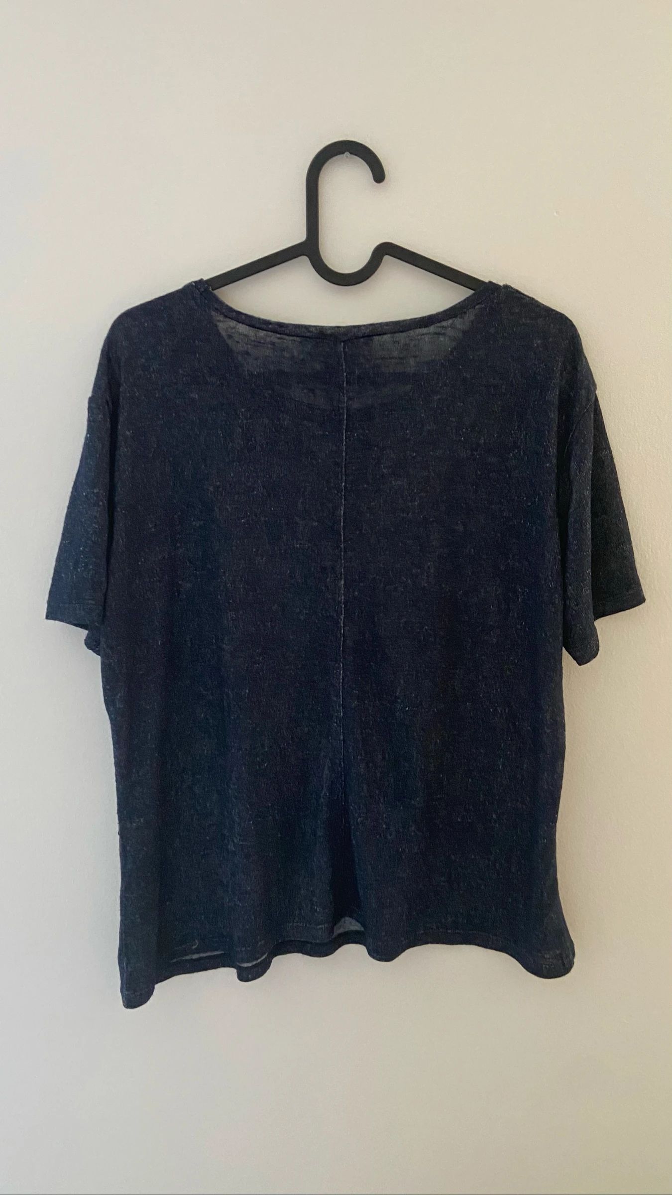Navy blue fine wool top with sequins – photo 4